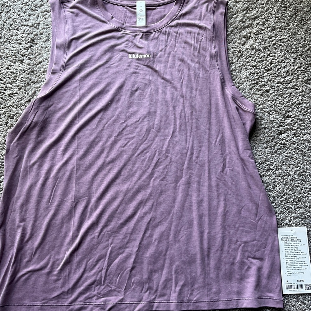 NWT Lululemon Purple Jersey Training Tank - 14